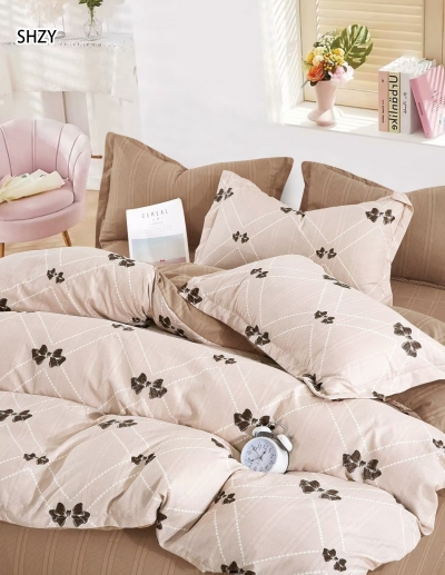 Постельное белье Евро из поплина «8046»