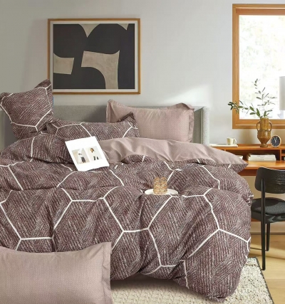 Полуторное постельное белье из поплина «8057»