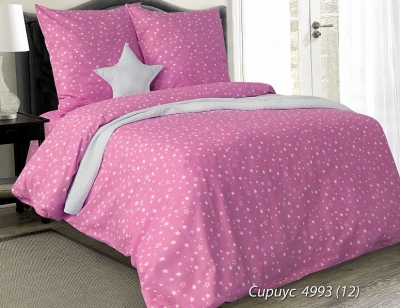 Двуспальное постельное белье из бязи «Сириус розовый»