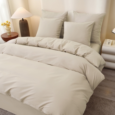 Постельное белье Дуэт из поплина «Бежевый»