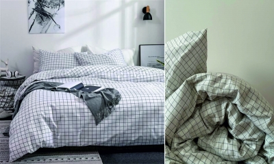 Наволочки 2шт (пара) из вареного хлопка «Белая клетка»  (50x70  70x70)