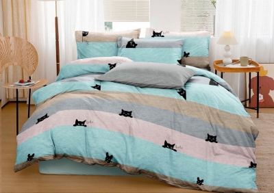 Двуспальное постельное белье из бязи эконом «Cats»