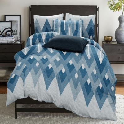 Постельное белье ДУЭТ из бязи эконом «Стокгольм Кобальт»