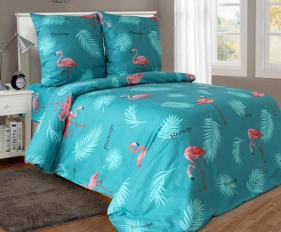 Двуспальное постельное белье из бязи «Фламинго 03»