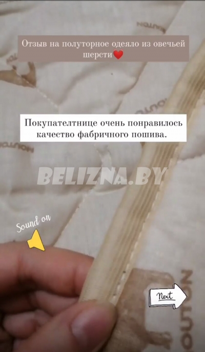 Евро одеяло 200x205 "Овечья шерсть - Премиум" (чехол 100% хлопок)