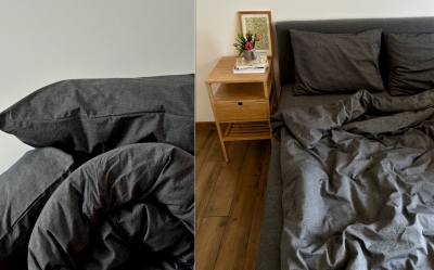 Вареный хлопок «Графит меланж» - все товары