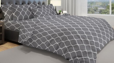 Двуспальное постельное белье из бязи эконом «Марокко серый»