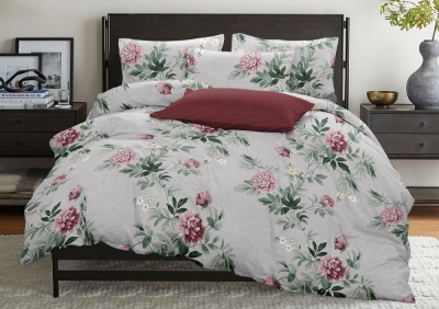 Двуспальное постельное белье из бязи эконом «Пиония»