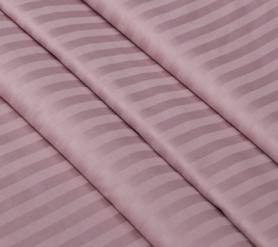 Постельное белье Евро из страйп-сатин-жаккарда «1-1 Розовый зефир»