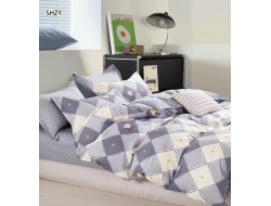 Двуспальное постельное белье из поплина «8047»