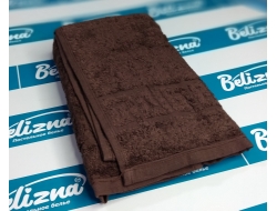 Полотенце махровое с тиснением «Темно-коричневое» (50х90)
