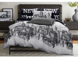 Постельное белье Евро из бязи эконом «New York»