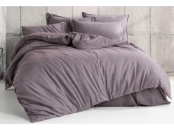 Двуспальное постельное белье из сатина «Сливовый»