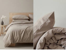 Простынь из вареного хлопка «Бежевый однотонный» (150x220 210x220 220x240)