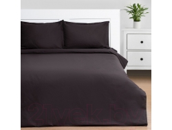 Двуспальное постельное белье из сатина «Черный»