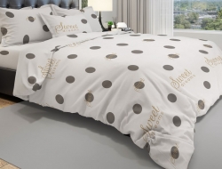 Постельное белье Евро из бязи эконом «Пузырьки (Bubbles) светлые»