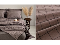 Простынь из вареного хлопка «Клетка шоколад» (150x220 210x220 220x240)