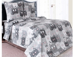 Двуспальное постельное белье из бязи «My Kitty 01»