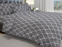 Постельное белье Евро из бязи эконом «Марокко серый»