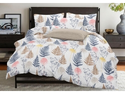 Постельное белье Евро из бязи эконом «Папоротники 3»