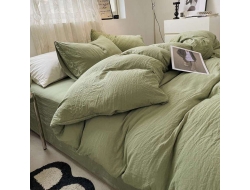 Постельное белье Дуэт из вареного хлопка «Полынь меланж»