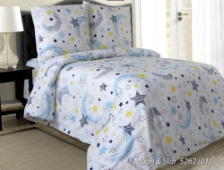 Полуторное постельное белье из бязи «Moon&Star»