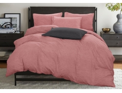 Постельное белье Евро из бязи эконом «Пудра Ротация»