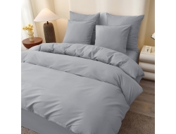 Простынь из однотонного поплина «Серебристый металлик» (145x220 180x220 210x220 220x240)