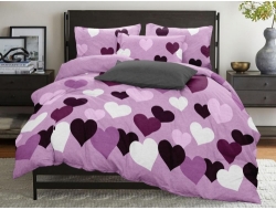 Постельное белье ДУЭТ из бязи эконом «True Love violet»