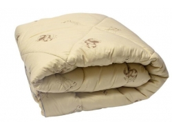 Двуспальное одеяло 172x205 "Верблюжья шерсть - Люкс" (чехол 100% хлопок)